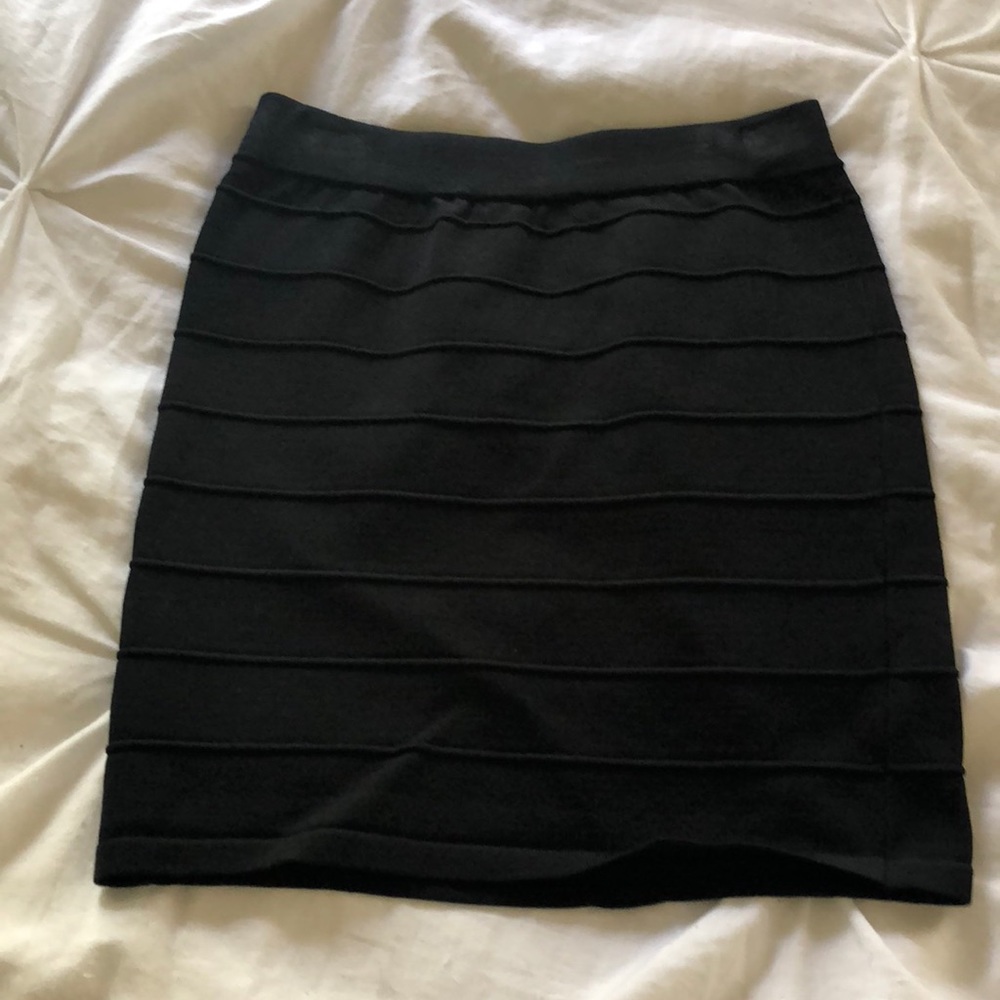 Black mini skirt